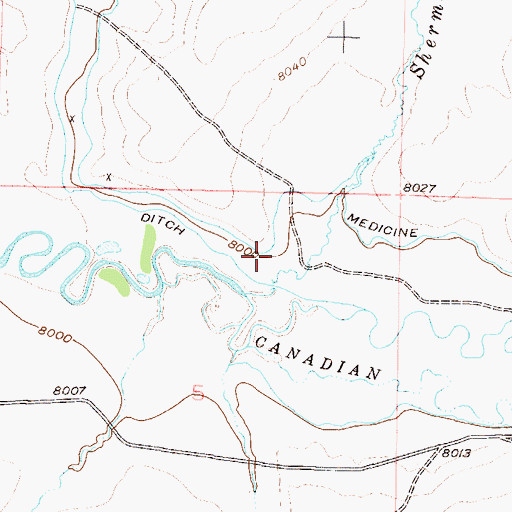 Topographic Map of Saint Frances Ditch Number 7, CO
