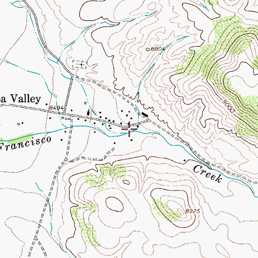 Topographic Map of San Francisco Ditch, CO