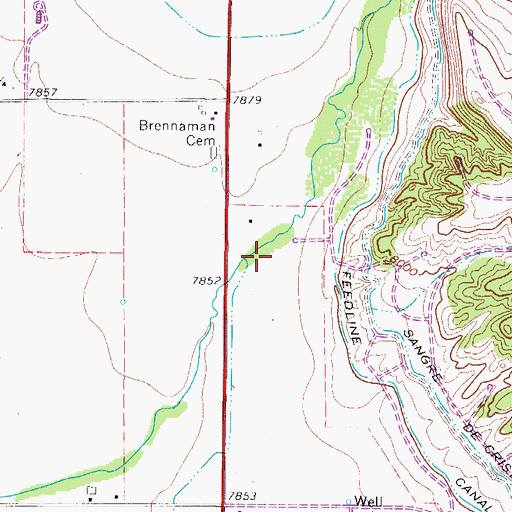 Topographic Map of Sangre de Cristo Ditch, CO