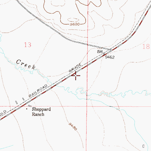 Topographic Map of Sessions Ditch, CO