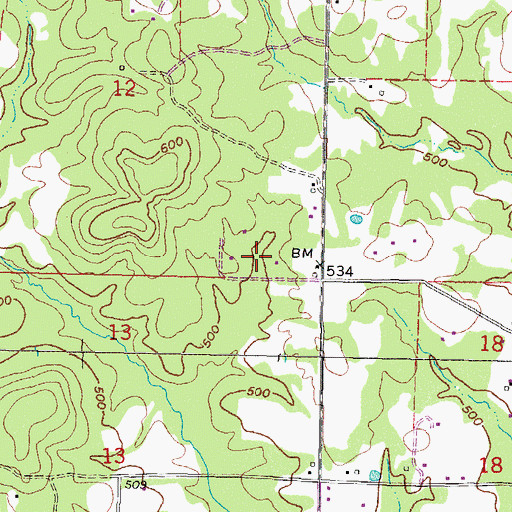 Topographic Map of Choctaw Academy Cemetery, OK