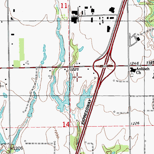 Topographic Map of Heritage Burial Park, OK