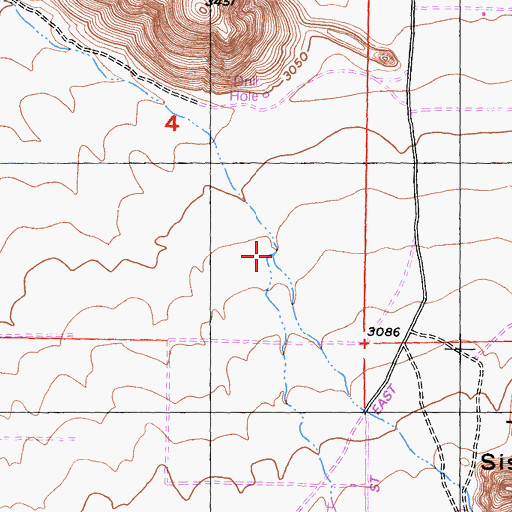 Topographic Map of Mescal Creek, CA