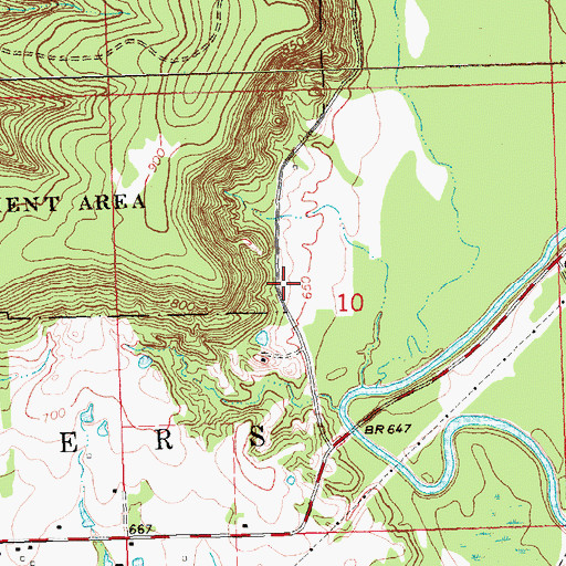 Topographic Map of Mount Zion Cemetery, OK