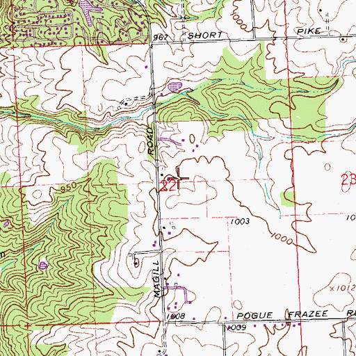 Topographic Map of Cimprich Farms, OH