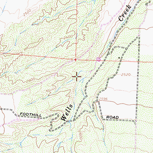 Topographic Map of Messenger Canyon, CA