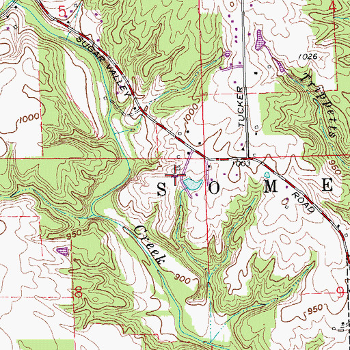 Topographic Map of Sugar Valley Farm, OH