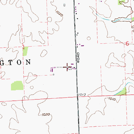 Topographic Map of Dorchasland Farms, OH