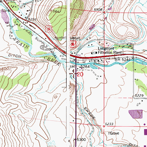 Topographic Map of Smead Ditch, CO