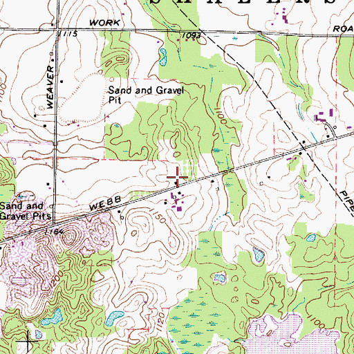 Topographic Map of Seidel Farms, OH