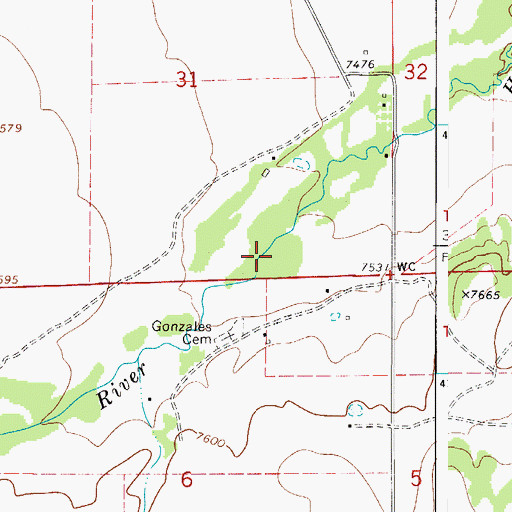Topographic Map of South Side Ditch, CO