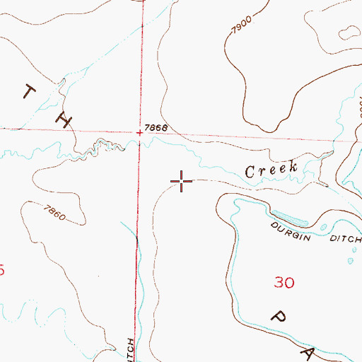 Topographic Map of Spaulding Ditch, CO