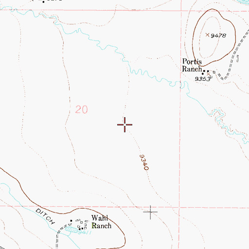 Topographic Map of Taylor Ditch, CO