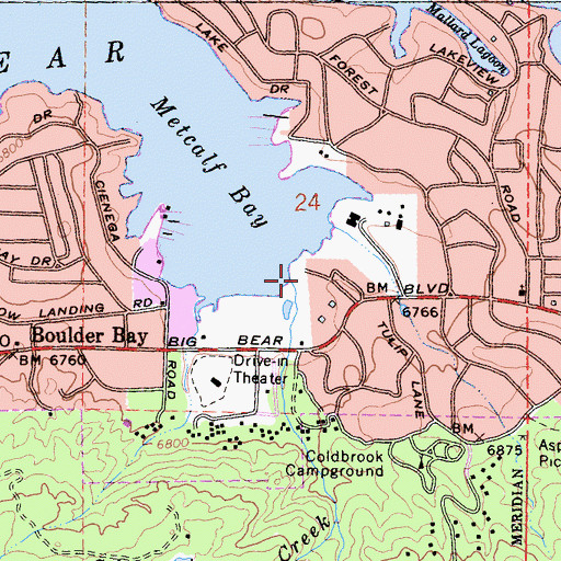 Topographic Map of Metcalf Creek, CA