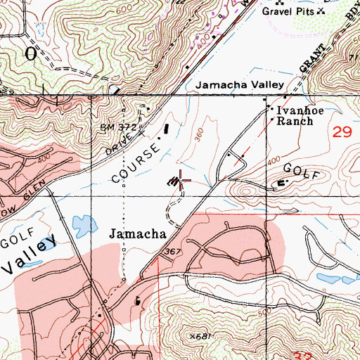 Topographic Map of Mexican Canyon, CA