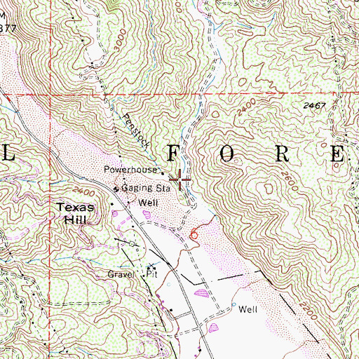 Topographic Map of Meyer Canyon, CA
