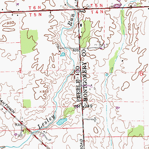 Topographic Map of Sollenberger Farms, OH