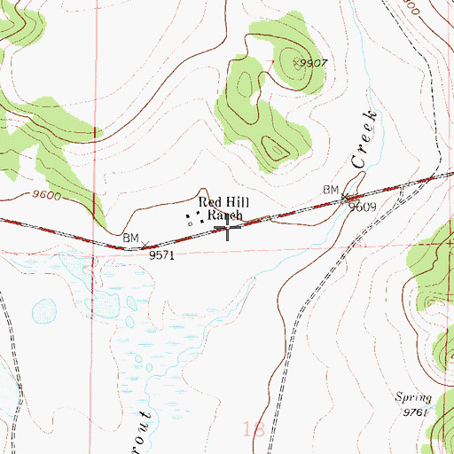 Topographic Map of Trout Creek Ditch, CO