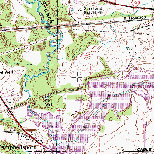 Topographic Map of Maple Crest Farms, OH