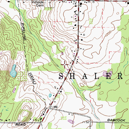 Topographic Map of Redgate Farm, OH