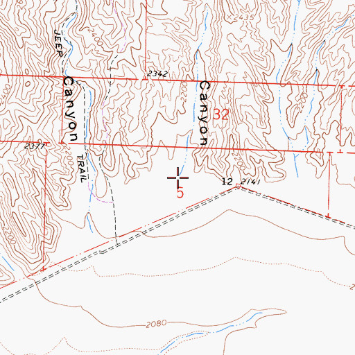 Topographic Map of Middle Canyon, CA