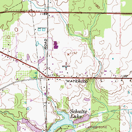 Topographic Map of Fairacres Farms, OH
