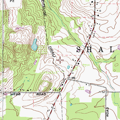 Topographic Map of Desatnik Tree Farms, OH
