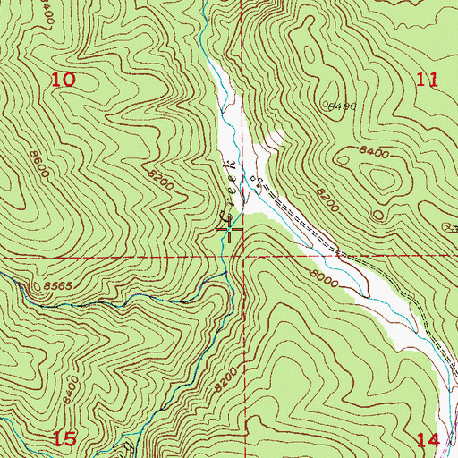 Topographic Map of Upper Craig Creek Ditch, CO