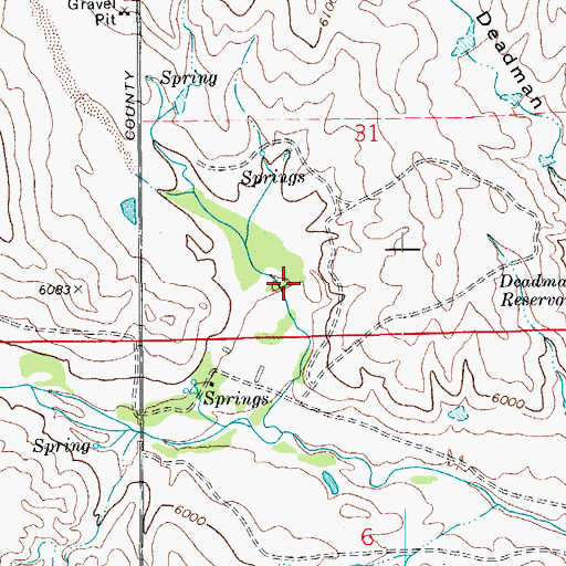 Topographic Map of Viaduct Ditch and Reservoir Number 2, CO
