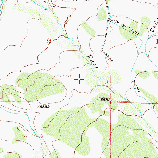 Topographic Map of Victor Ditch, CO