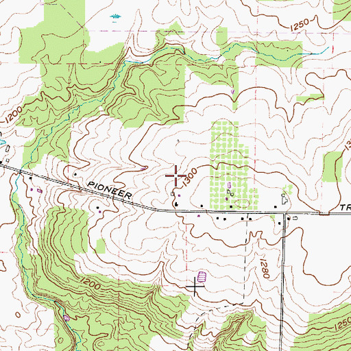 Topographic Map of Johnson Farm, OH