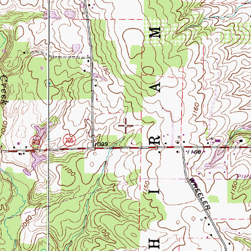 Topographic Map of Dozen Acre Farm, OH