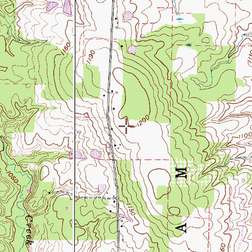 Topographic Map of Windswept Farm, OH