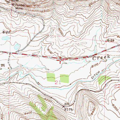 Topographic Map of Walker Ditch, CO