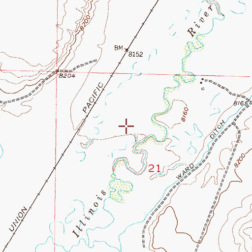 Topographic Map of Ward Ditch Number 3, CO