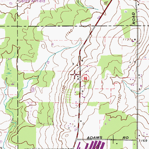 Topographic Map of Sedensky Farm, OH