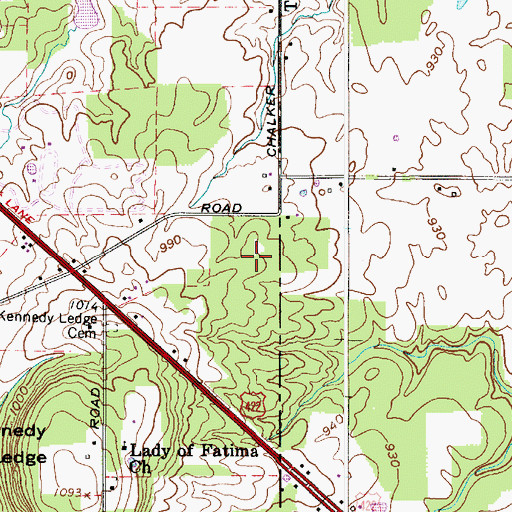 Topographic Map of Song Bird Farm, OH