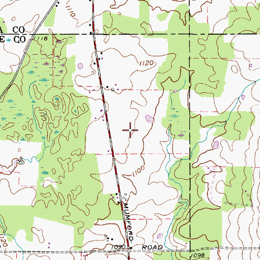 Topographic Map of Shamrock Hills Farm, OH