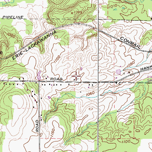 Topographic Map of Lucky Penny Farm, OH