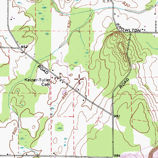 Topographic Map of D J Farms, OH