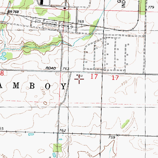Topographic Map of Bonanza Creek Farm, IL