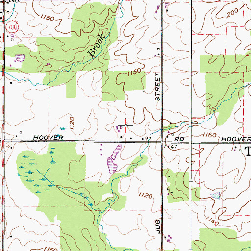 Topographic Map of Mitchel Farms, OH