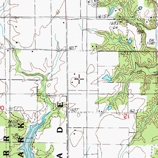 Topographic Map of Frichtl Farms, IL
