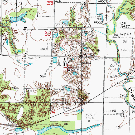 Topographic Map of Bergbower Farm, IL