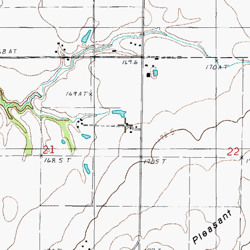 Topographic Map of M and P Farm, IL