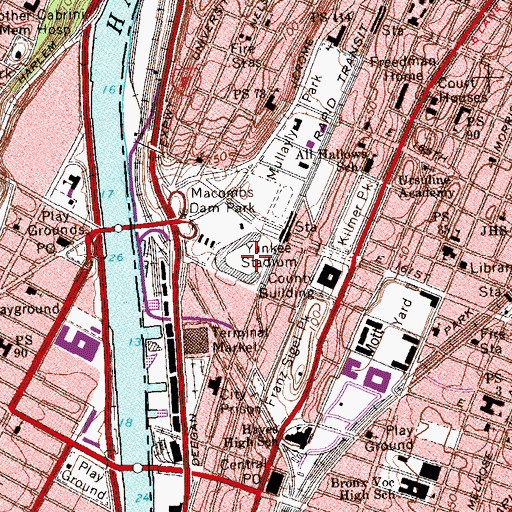 Topographic Map of Heritage Field, NY