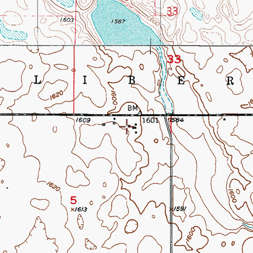 Topographic Map of Blumengard Colony, SD