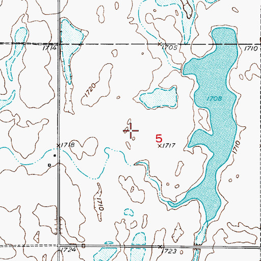 Topographic Map of Brentwood Colony, SD