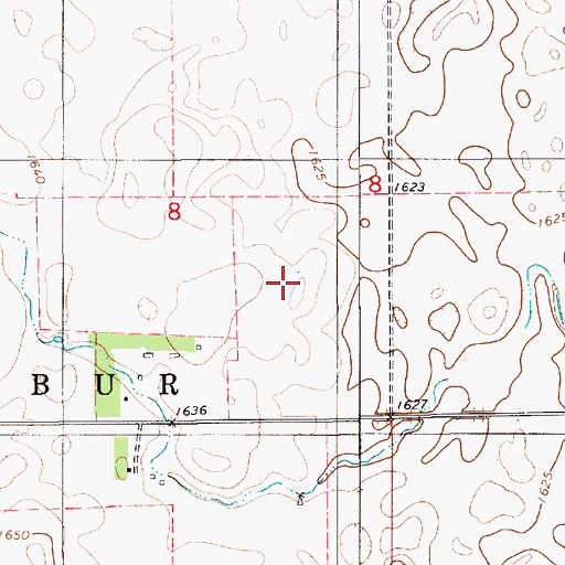 Topographic Map of Grass Ranch Colony, SD