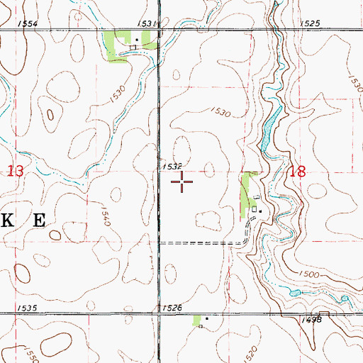 Topographic Map of Lake View Colony, SD